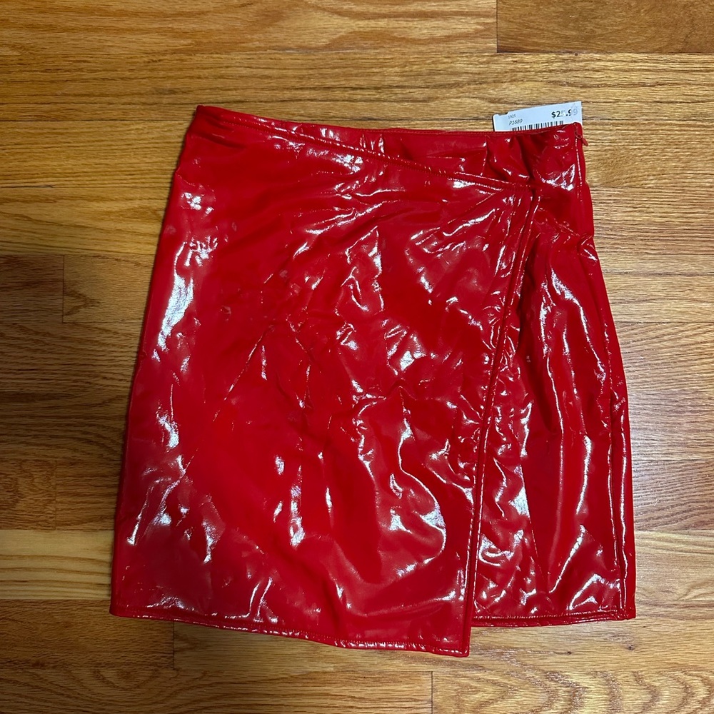 Red Bear Dance leather skirt